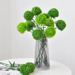 50CM Artificial Flowers Green　Trick Dianthus Hairball Flower Arrangement Gardening Wedding Home Decoration Photography Props