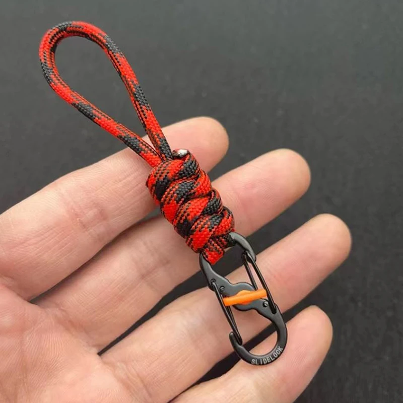 10cm 8-shaped Lock Portable Outdoor Lanyard Hanging Buckle Umbrella Rope Anti-theft And Anti-lost 8-shaped Keychain With Lock