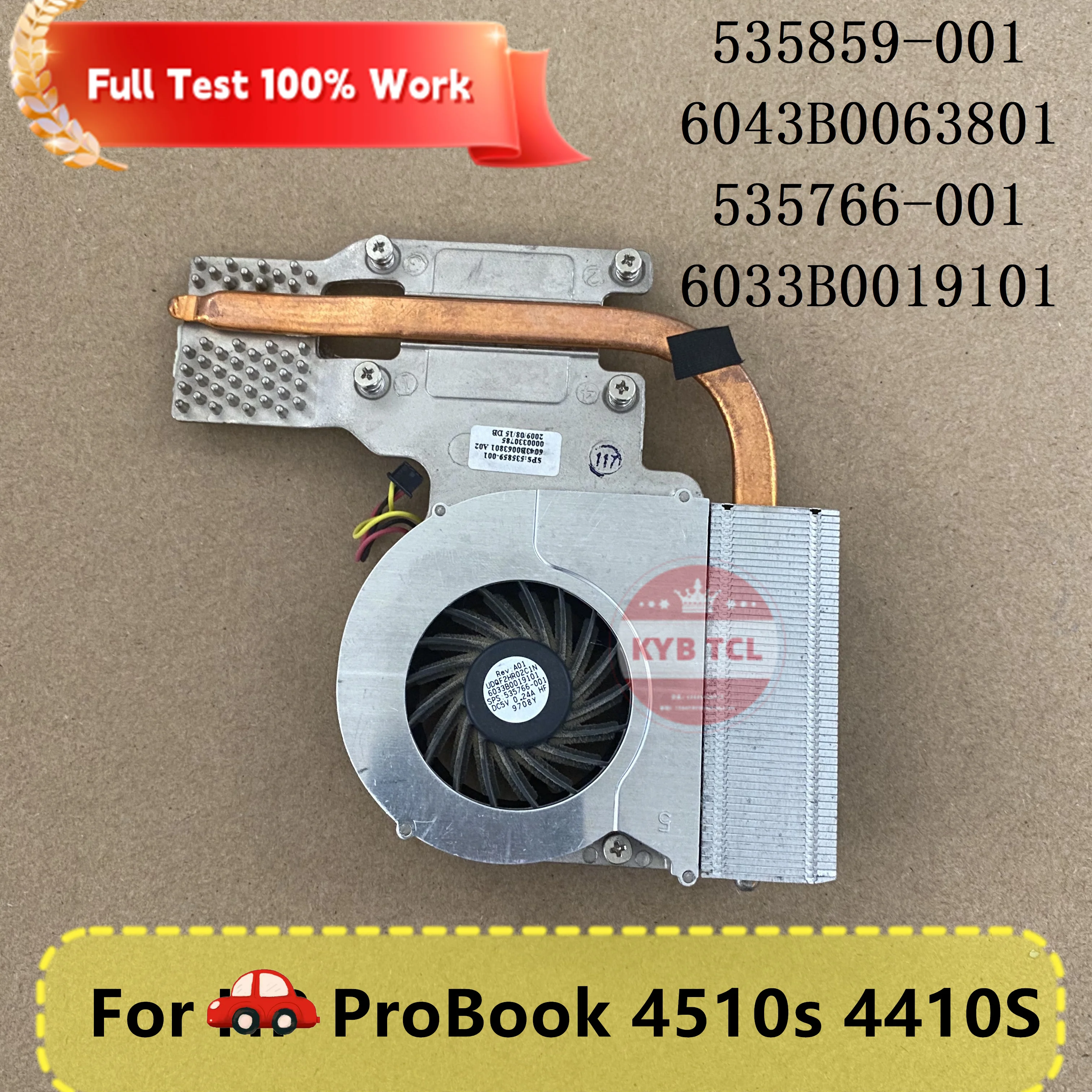 535859-001 6043B0063801 535766-001 6033B0019101 Laptop CPU Cooling Fan Or Heatsink For HP ProBook 4510s 4410S Notebook