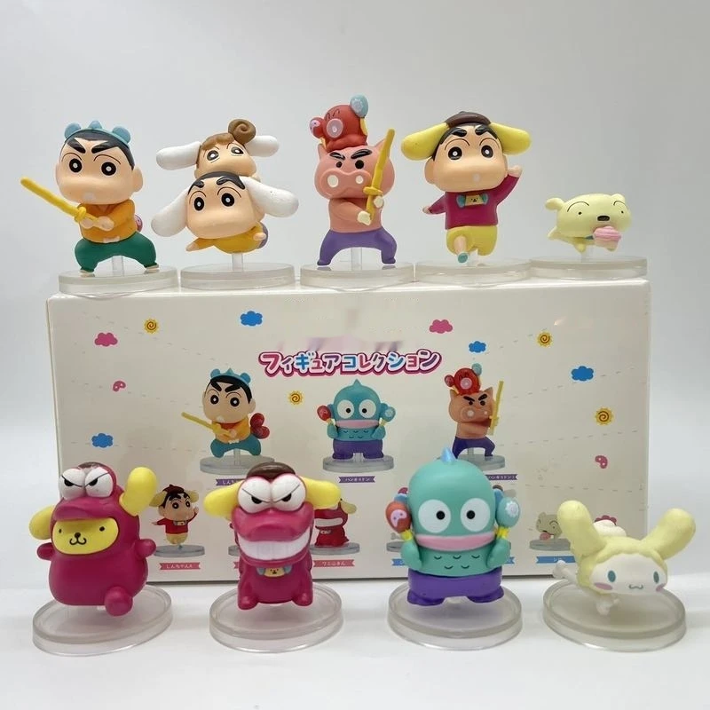 

Bandai Xiaoxin совместно с Cinnamoroll, кукла-клоун, игрушка, фигурки, модель, орнамент, милый коллекционный подарок на день рождения