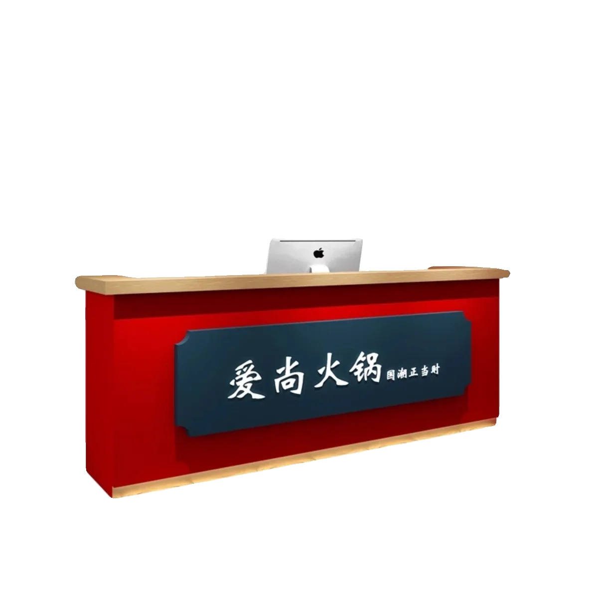 New Chinese style hot pot restaurant cash register barbecue restaurant homestay tea house restaurant creative reception desk