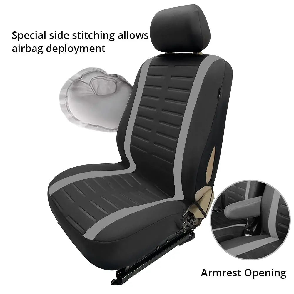 Das Autositzbezugs-Set umfasst 2 Sätze mit 2+1 Sitzbezügen und 1 Satz mit 3-Personen-Sitzbezügen. Geeignet für Autos mit 9 Sitzplätzen. – Detail 4