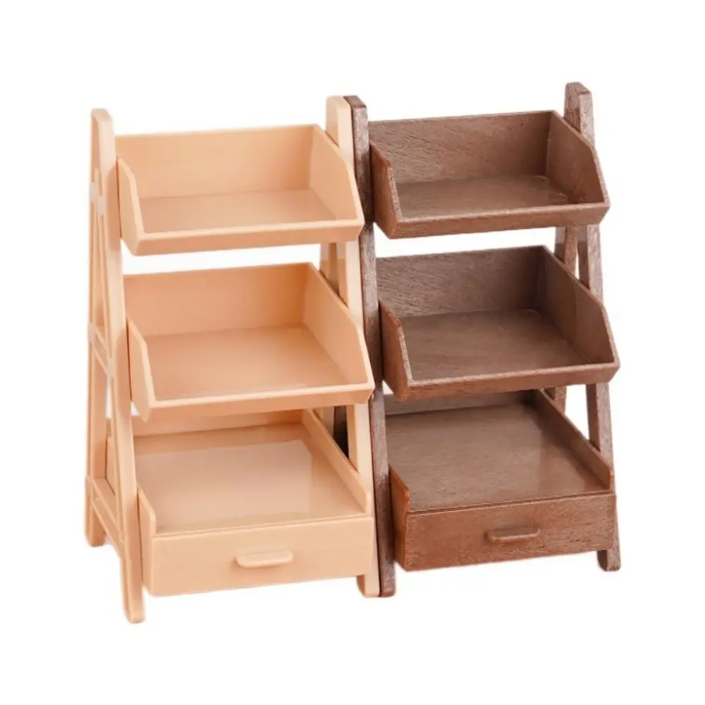 جديد صغير 1:12 دمية الأثاث متعدد الأنماط البلاستيك DIY مصغرة حامل أرفف تخزين الرف