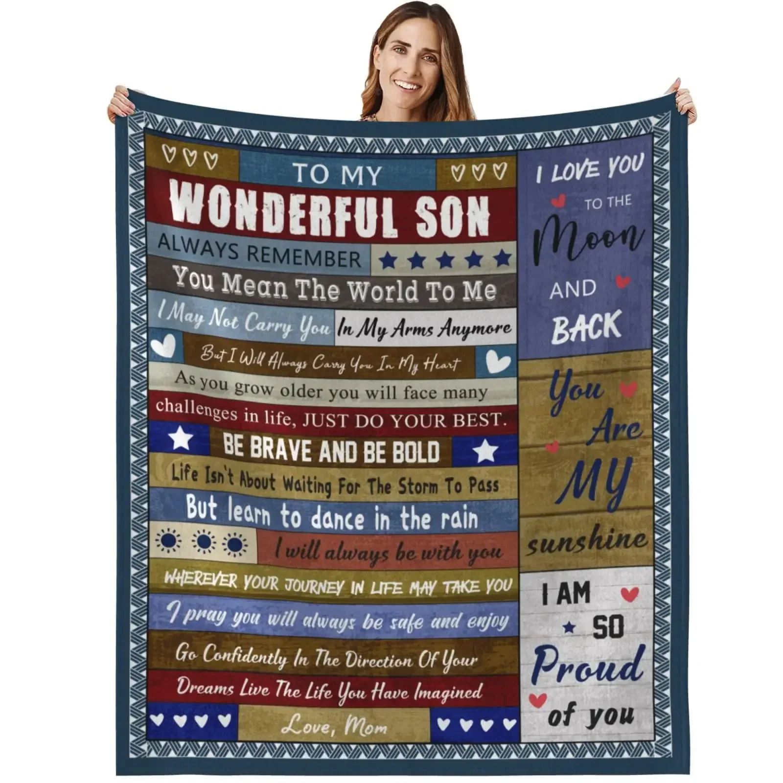 Soft Blanket for Mum and Dad, Gift for Son