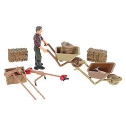 11 Pcs Farm Implement Scene Model DIY Mini Farming Tool Simulation Tools Miniature Figurines Feeding Playsets Horticulture