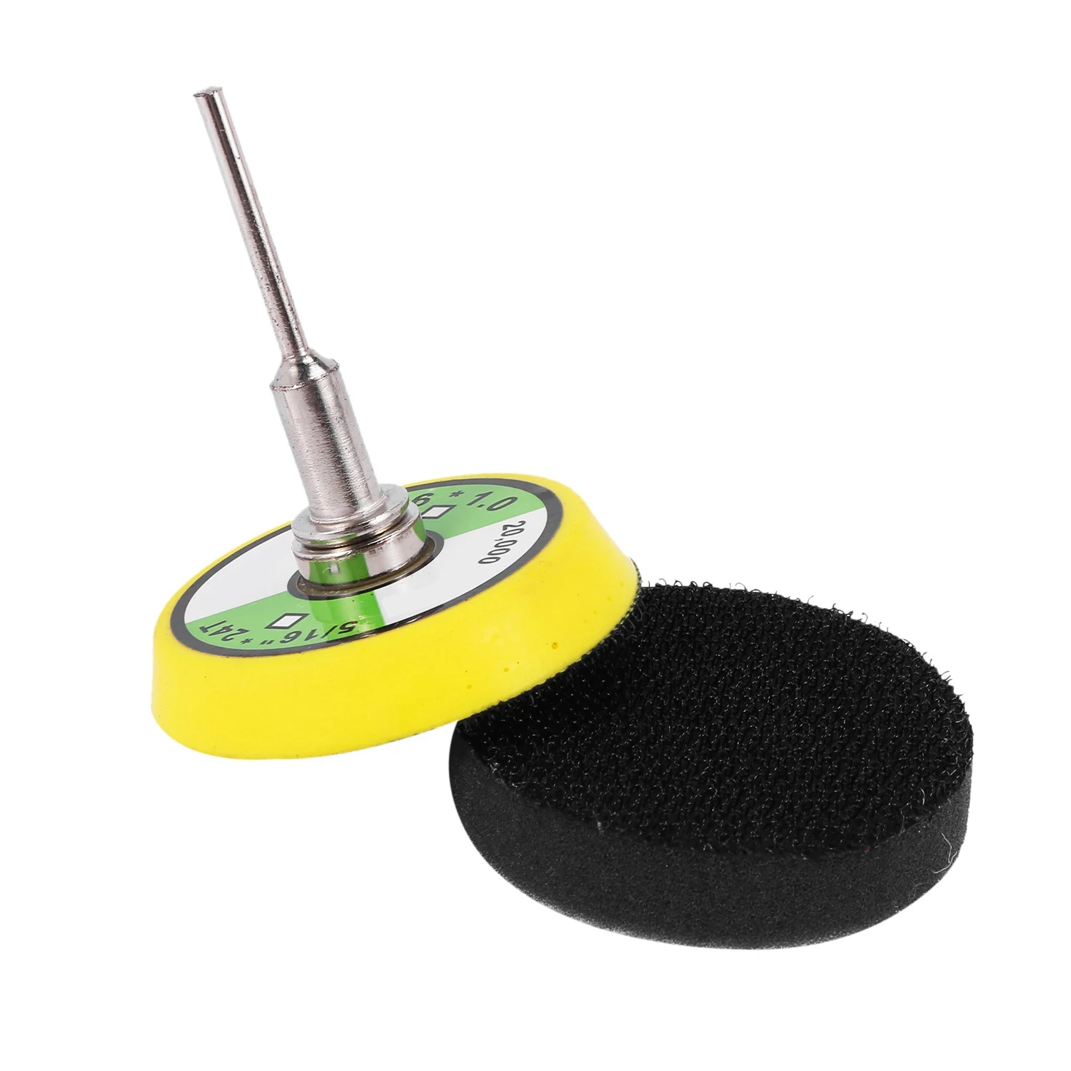 Muela de papel de lija de 60 piezas, adaptador de almohadilla de pulido de 50Mm, grano de grano, tamaño 100, 240, 600, 800