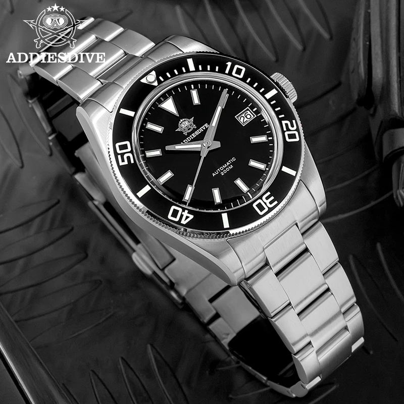Reloj Automático ADDIESDIVE de alta calidad para hombre, bisel de cerámica de zafiro de 39mm, reloj de buceo de 20bar, reloj mecánico luminoso NH35 de lujo