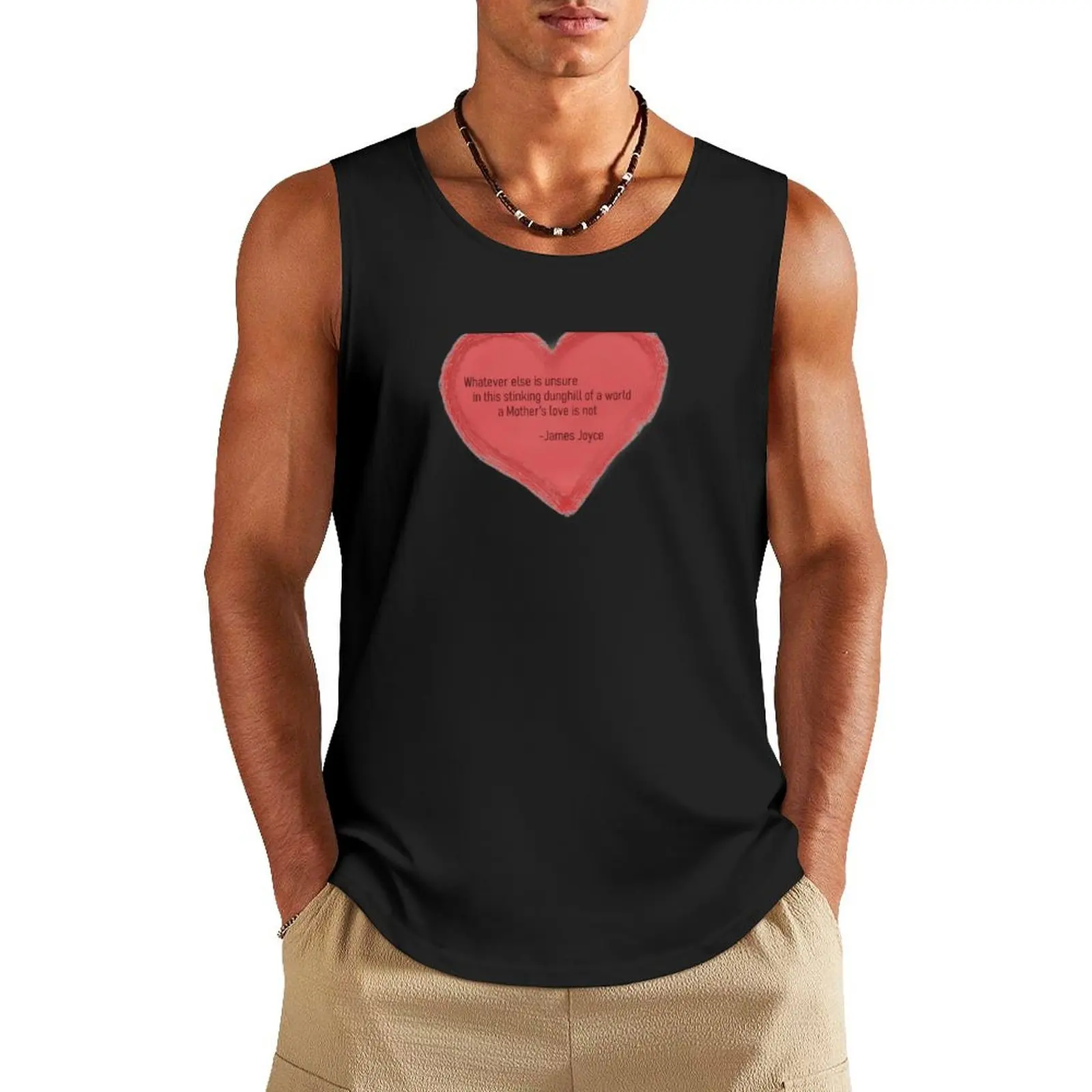 James Joyce Heart Tank Top Gym t-shirt man gym men Sports shirt man