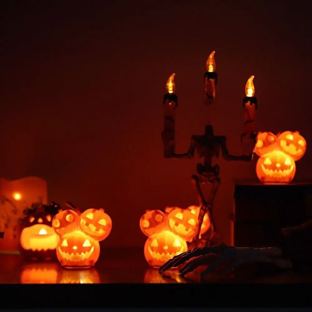 Realistic Halloween Pumpkin Lantern Scary Waterproof Led Pumpkin Light Glowing Pumpkin Luminous Pendant Festival Decoration