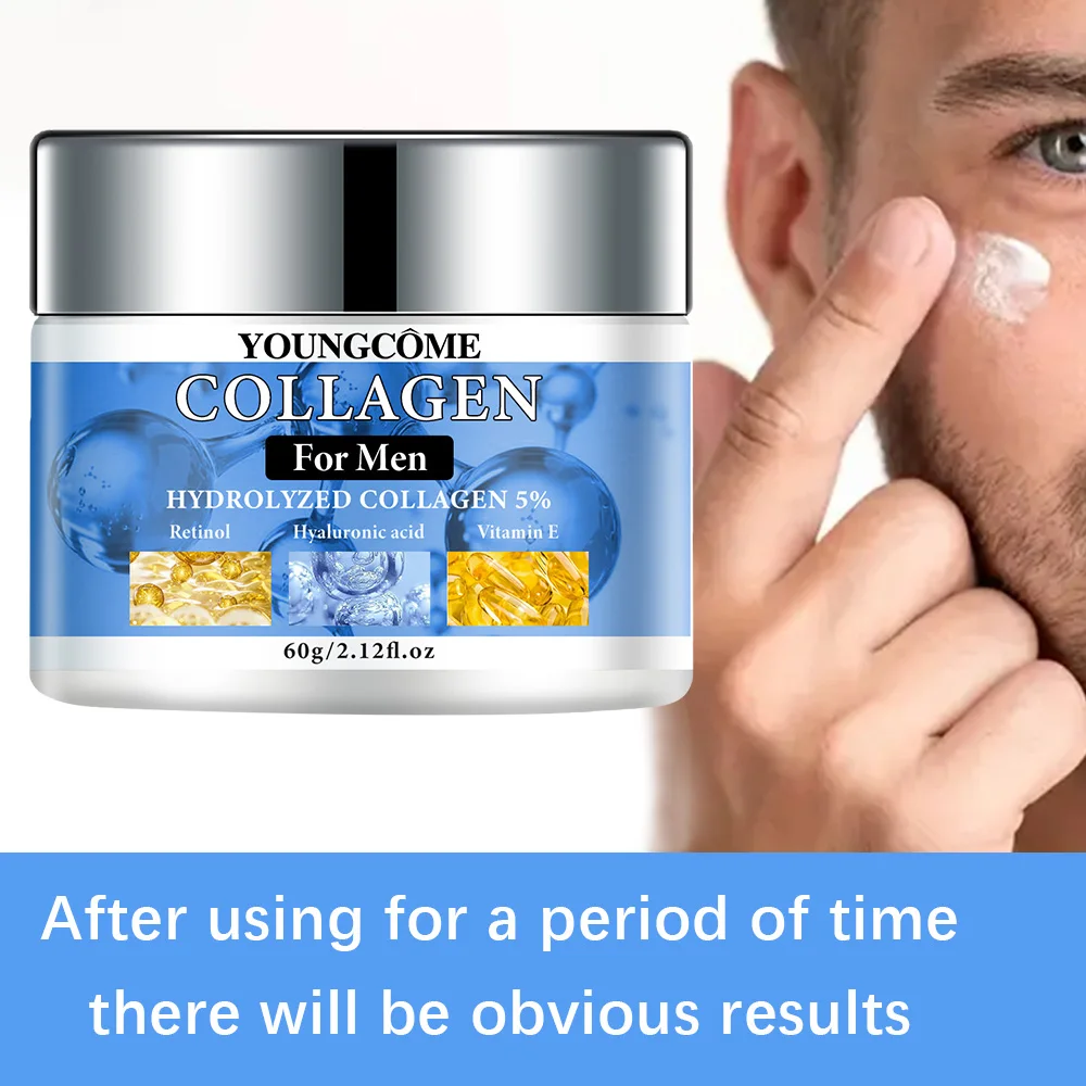 Smooth Wrinkle Cream for Men Remove Face & Neck Wrinkles Firming Moisturizing Skin Retinol Face Cream Younger Facial Treatment