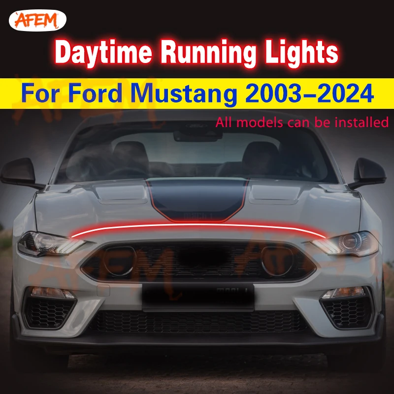 LED Tagfahrlicht Für Ford Mustang 2003-2024 Wasserdichte Flexible 12V LED DRL Dekorative Atmosphäre Lampen Umgebungs lichter