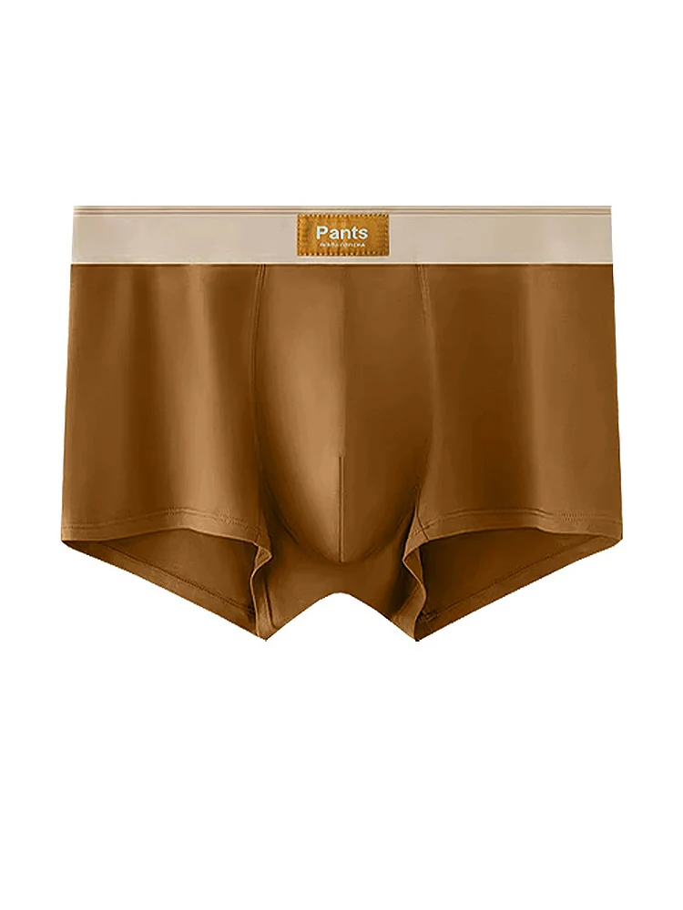 3Pcs Random Men's Cotton Underpants Fashion Solid Color Boxer Shorts Comfortable Soft Daily Exercise Boys Boxer Shorts