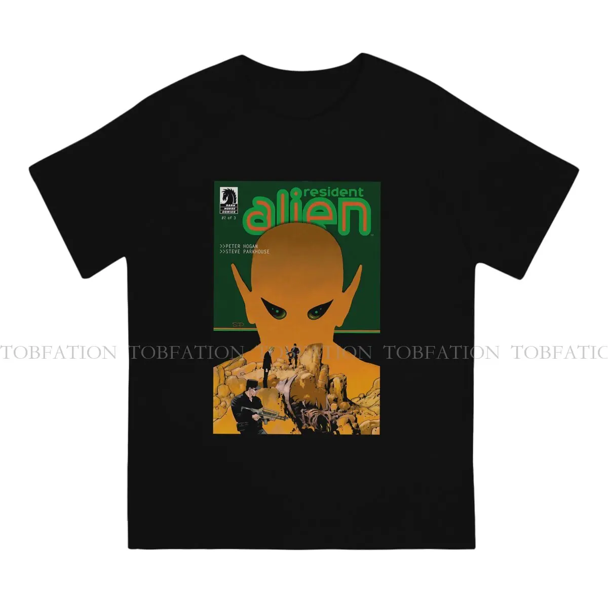 Graphic TShirt For Men Resident Alien Camisetas Fashion T Shirt 100% Cotton Homme Print Loose