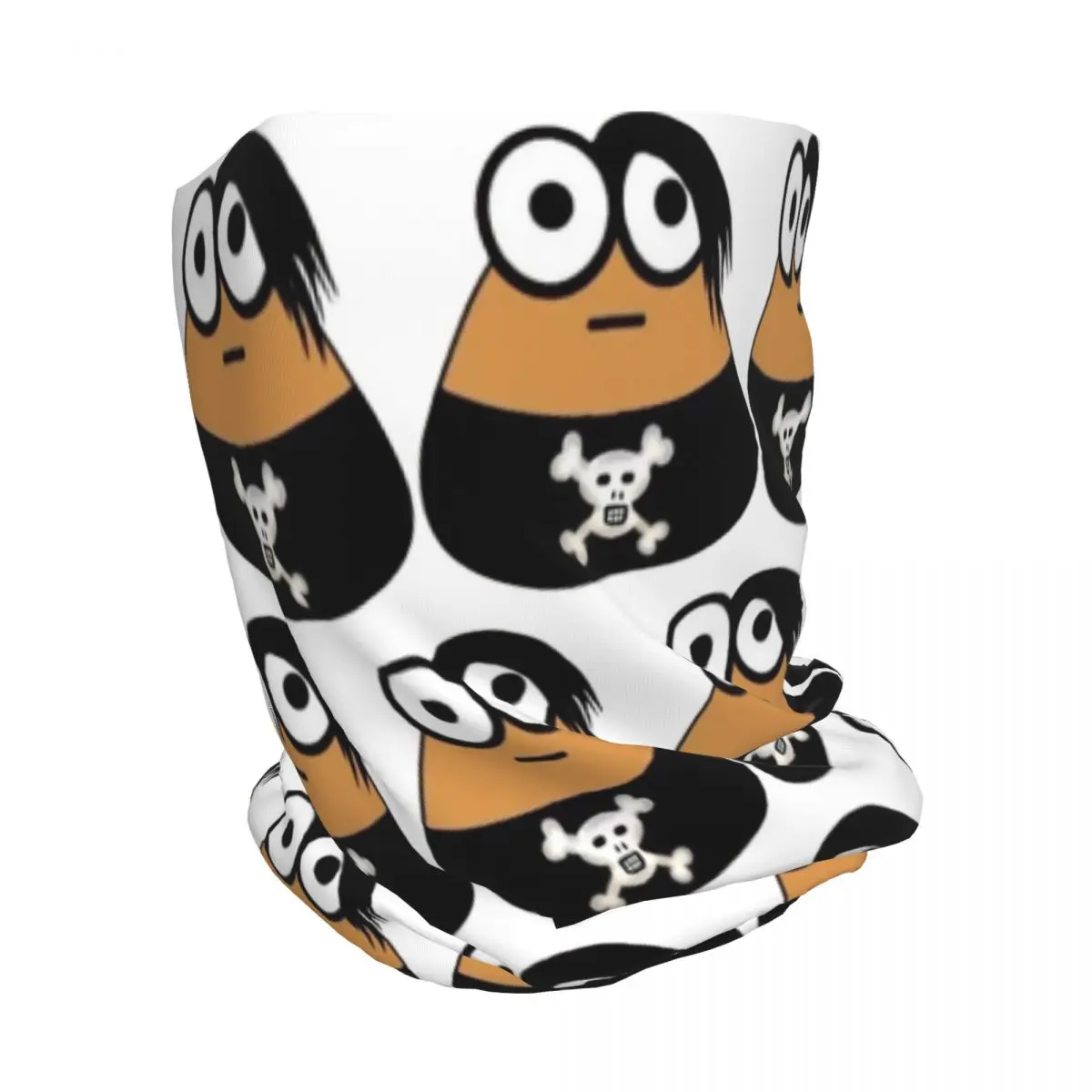 Emo Goth Pou Meme Brown Alien Baby Mobile Pet Bandana Neck Gaiter Magic Scarf Multi-use Balaclava Beanies Hat for Men Women