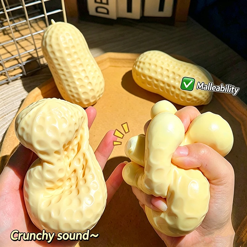 Crunchy Peanut Stress Ball Squishy Toy Building Block Crisp Handmade Ball Feel Fidget Toy ASMR Sensory Anti Stress Toys
