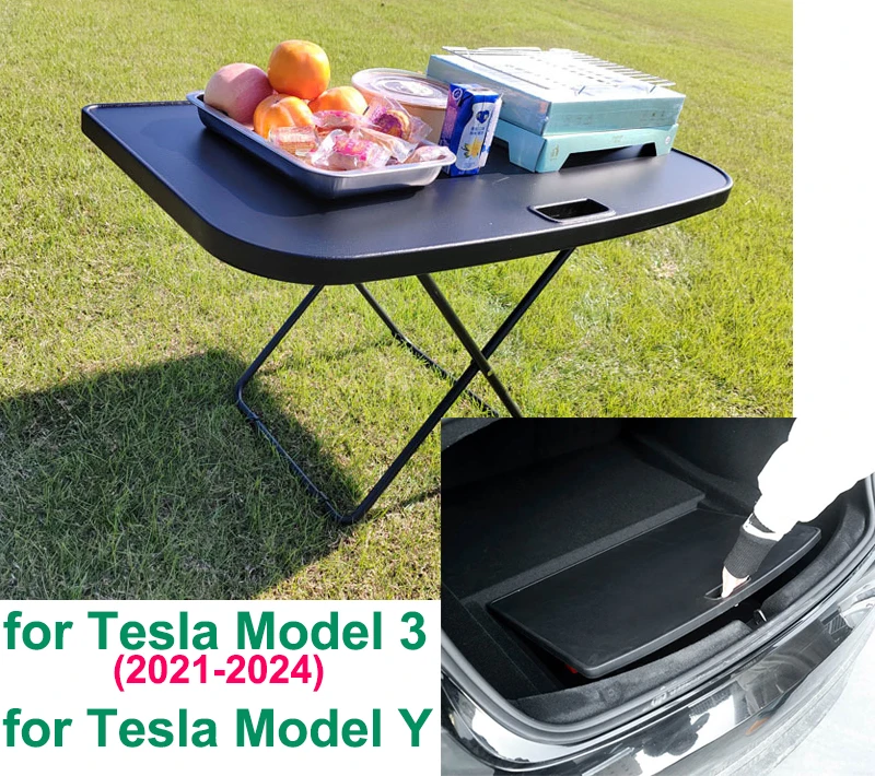 for Tesla New Model 3 Y 2024 Accessories Rear Trunk Table Model3 Highland Camping Desk Portable Foldable Travel Picnic Table