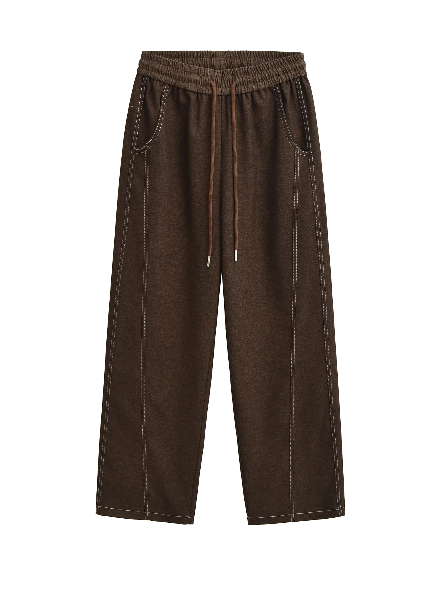 American Sle High Waist Wide Leg Jeans Women's Casual Pants Color Blo Splicing Stitching Banana ape Slimming Pants