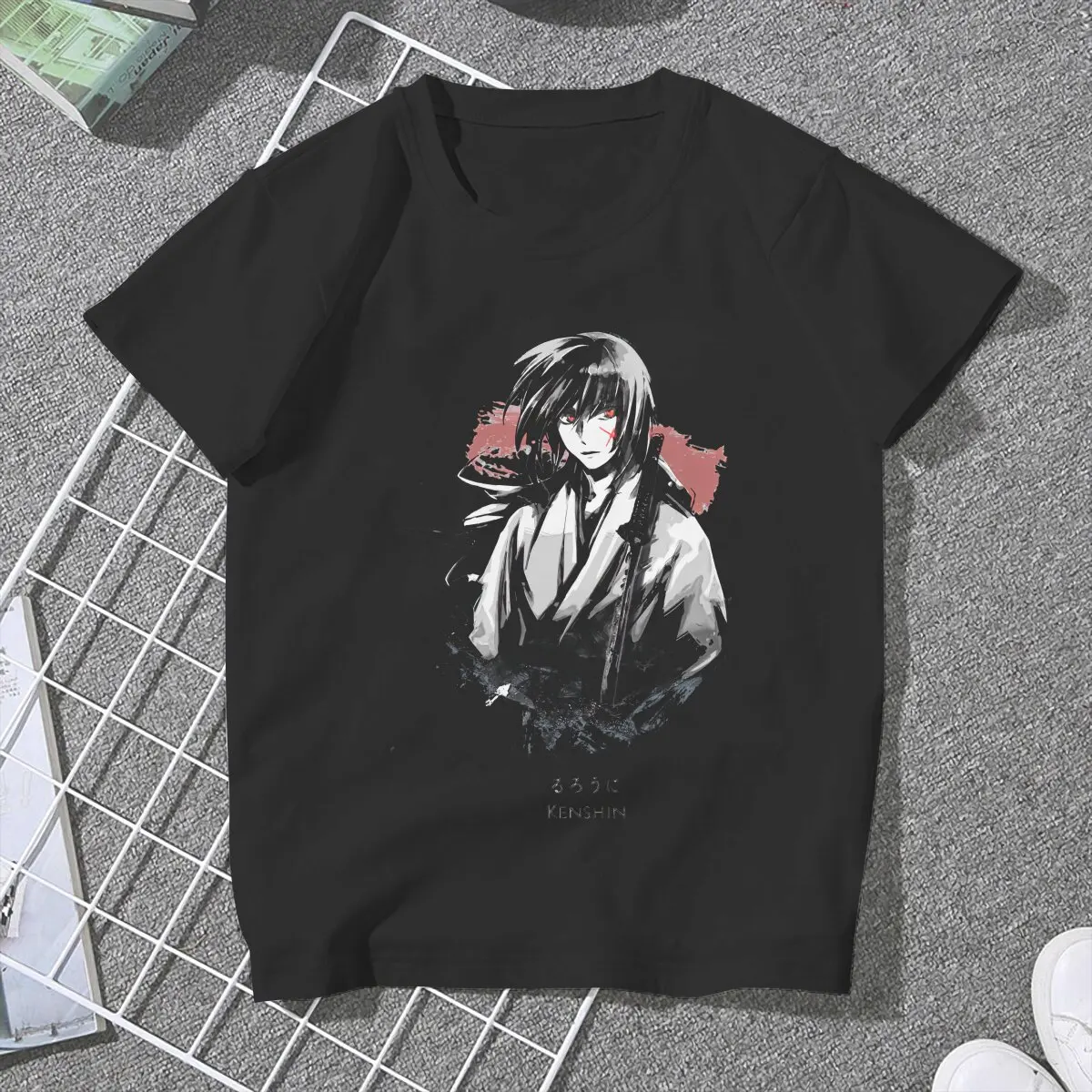 Battousai Classic Women Tshirts Rurouni Kenshin Manga Gothic Vintage Female Clothing Loose Graphic Clothes