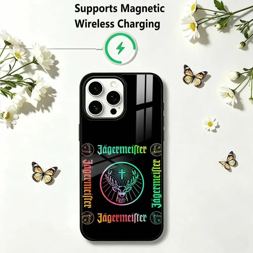 J-Jagermeister l-logo Phone Case For iPhone18 17,16,15,14,13,12,11 Plus,Pro Supports Magnetic Wireless Charging Gift 3