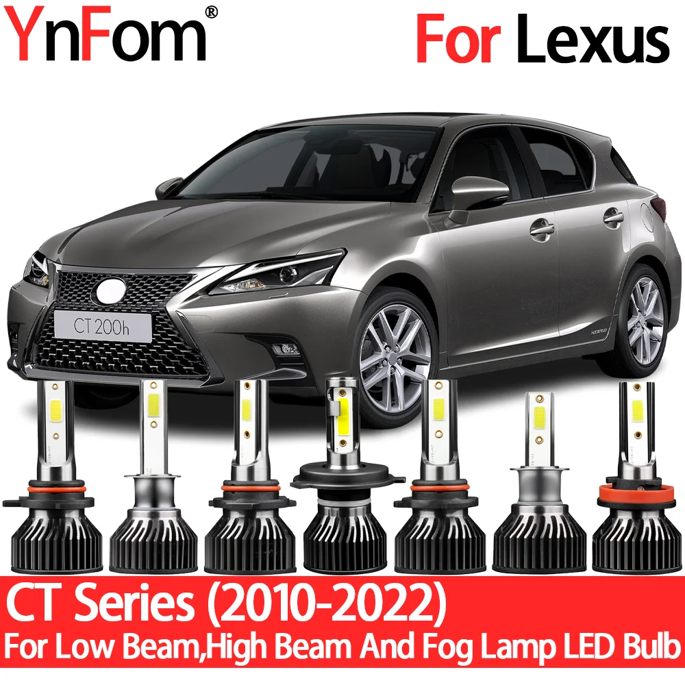 

YnFom For Lexus CT Series 200h (ZWA10) 2010-2022 Special LED Headlight Bulbs Kit For Low Beam,High Beam,Fog Lamp,Car Accessories