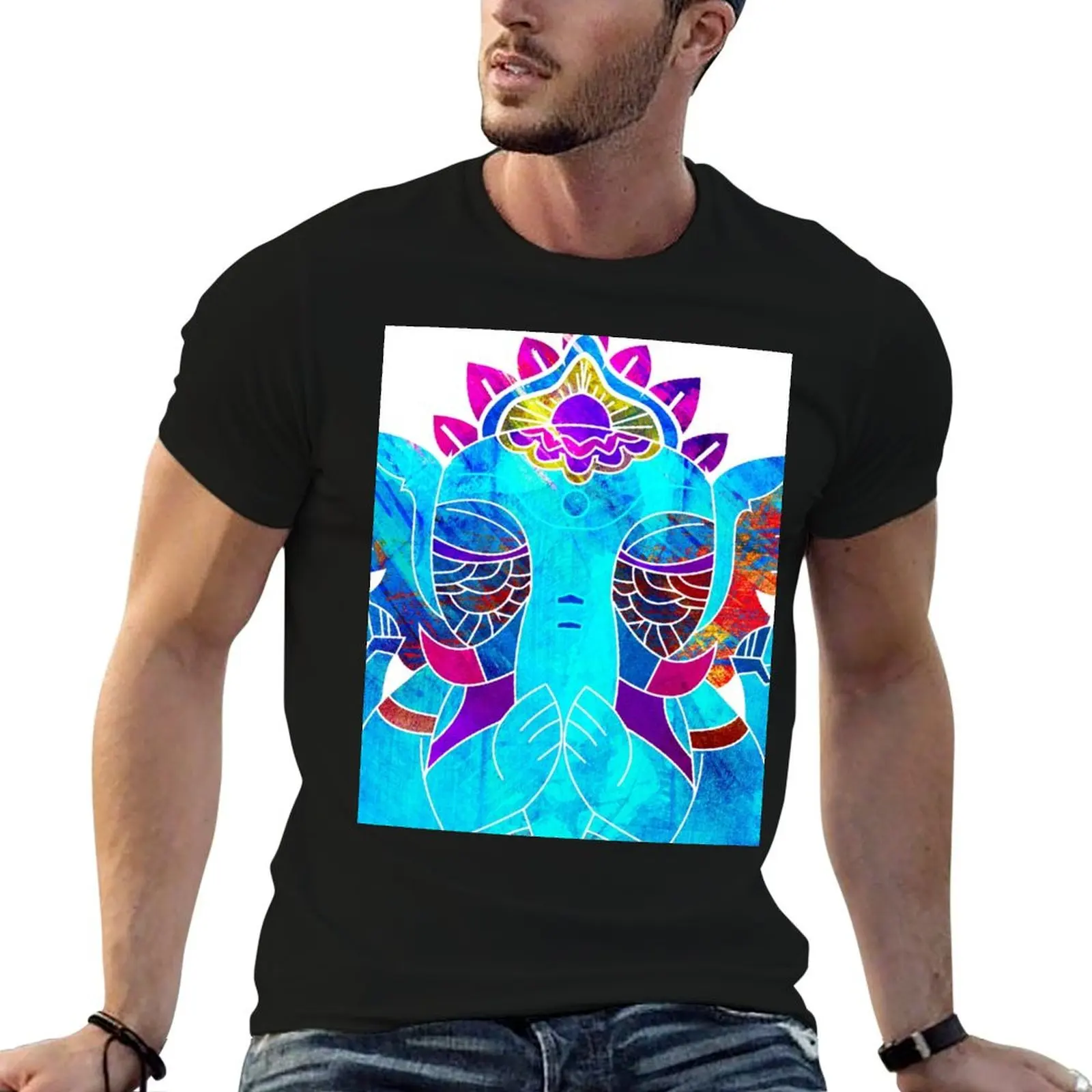 Ganesha T-Shirt oversized graphic tee shirts graphic blue archive oversized t shirts for men