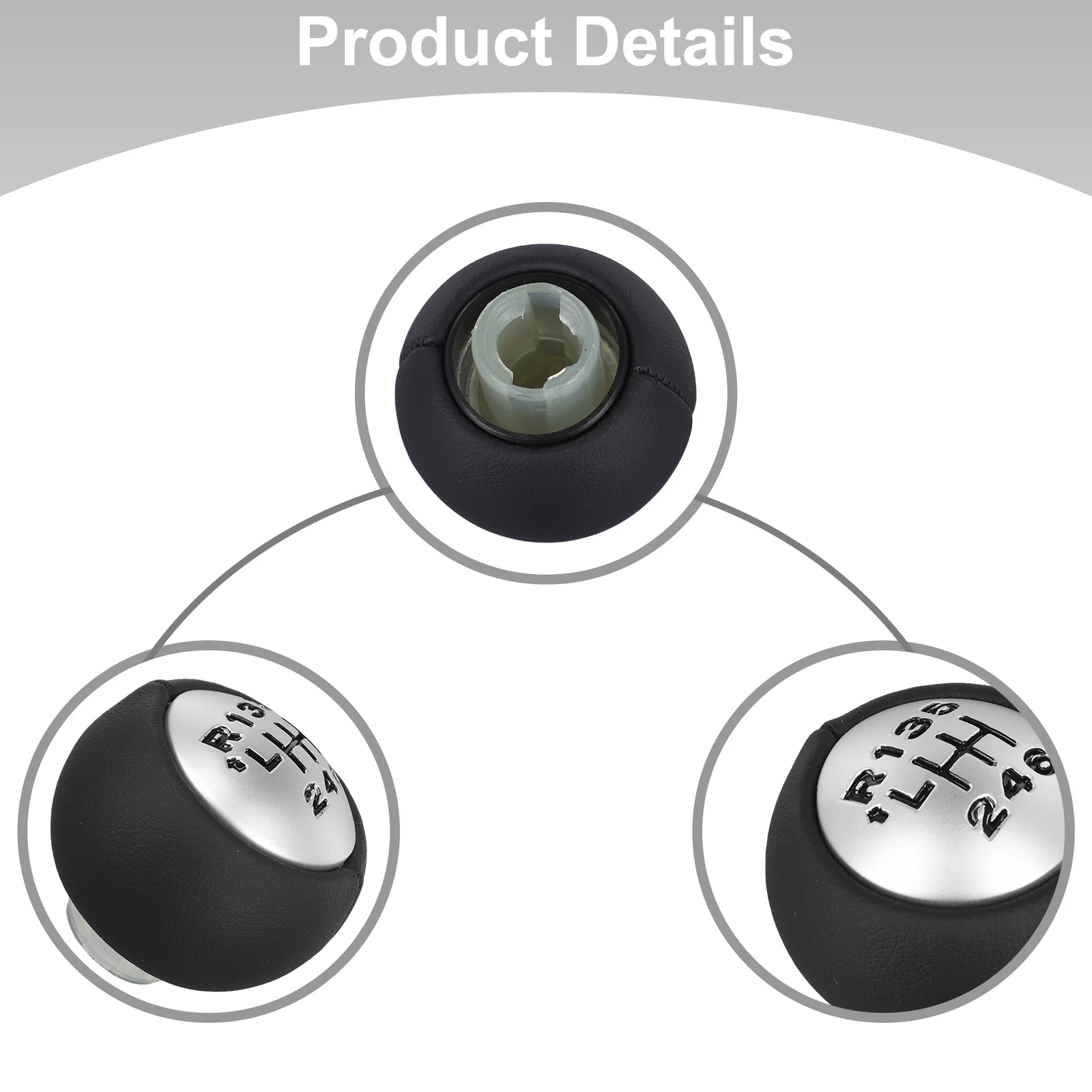 

Ручная ручка переключения передач 6-скоростная автомобильная ручка переключения передач Обновление салона автомобиля Быстро и плавное переключение Высококачественный АБС-материал