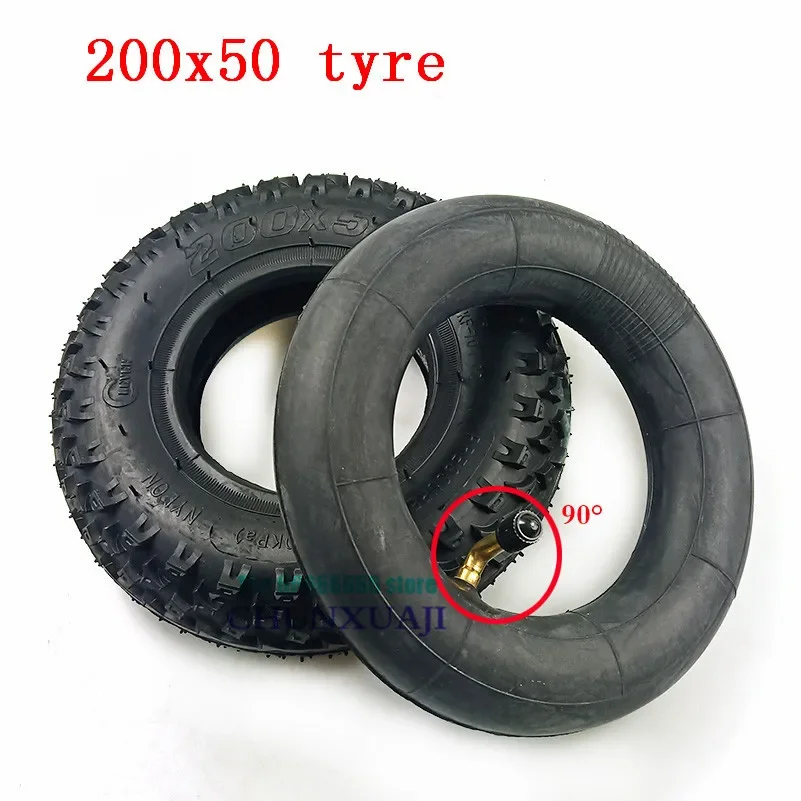 200x50 Off Road Tire for Razor, Dolphin Electric Scooter Refitting Accessories 8 Inch Antiskid Pneumatic Tyre