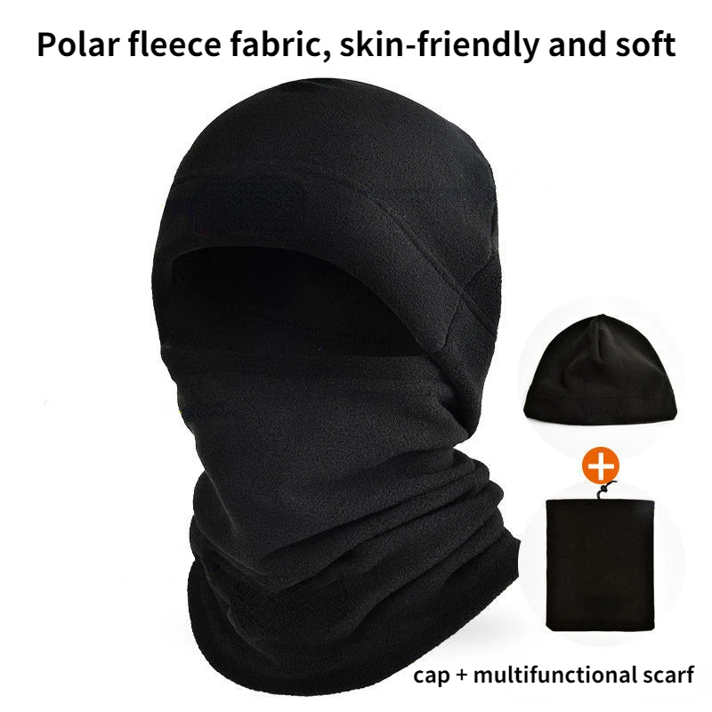 Winter Polar Coral Fleece Balaclava Men Face Mask Neck Warmer Beanies Thermal Head Cover Tactical Military Sports Scarf Ski Caps