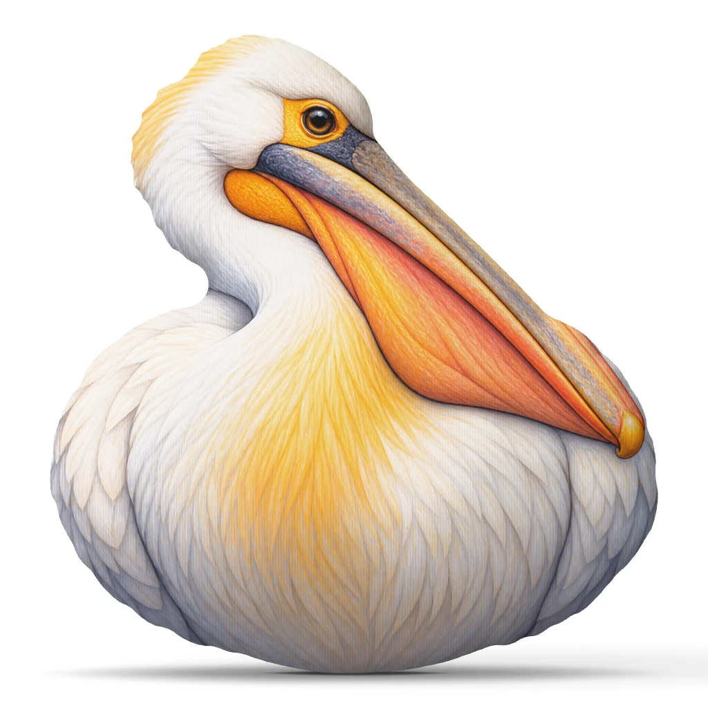 Pelican Shaped Pillow Coastal Bird Throw Cushion Seaside Wildlife Decor Stuffed Plush Accent for Sofa Bed Living Room Gift