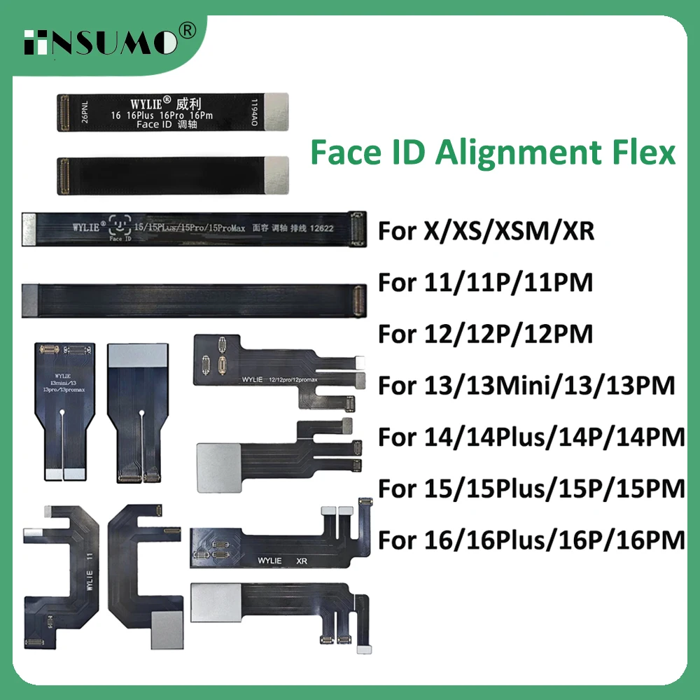 WYLIE Dot Matrix Extension Flex Cable For iPhone 16 15 14 14 13 12 11 Pro Max Alignment Face ID Infrared Extension Test Cable Re