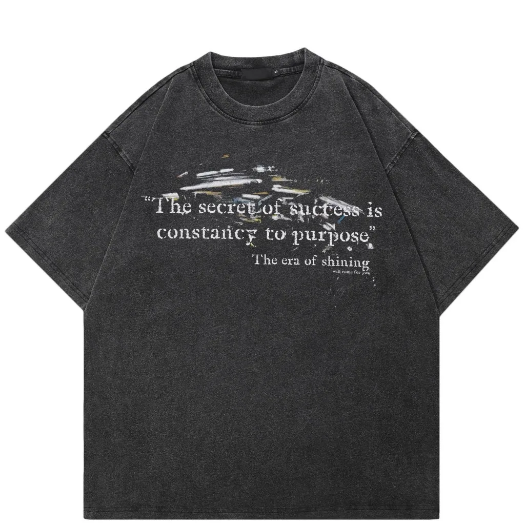 

Летняя модная английская рубашка эпохи блестящей футболки в стиле хип, футболка большого размера, хлопковые топы с короткими рукавами, мужская женская одежда