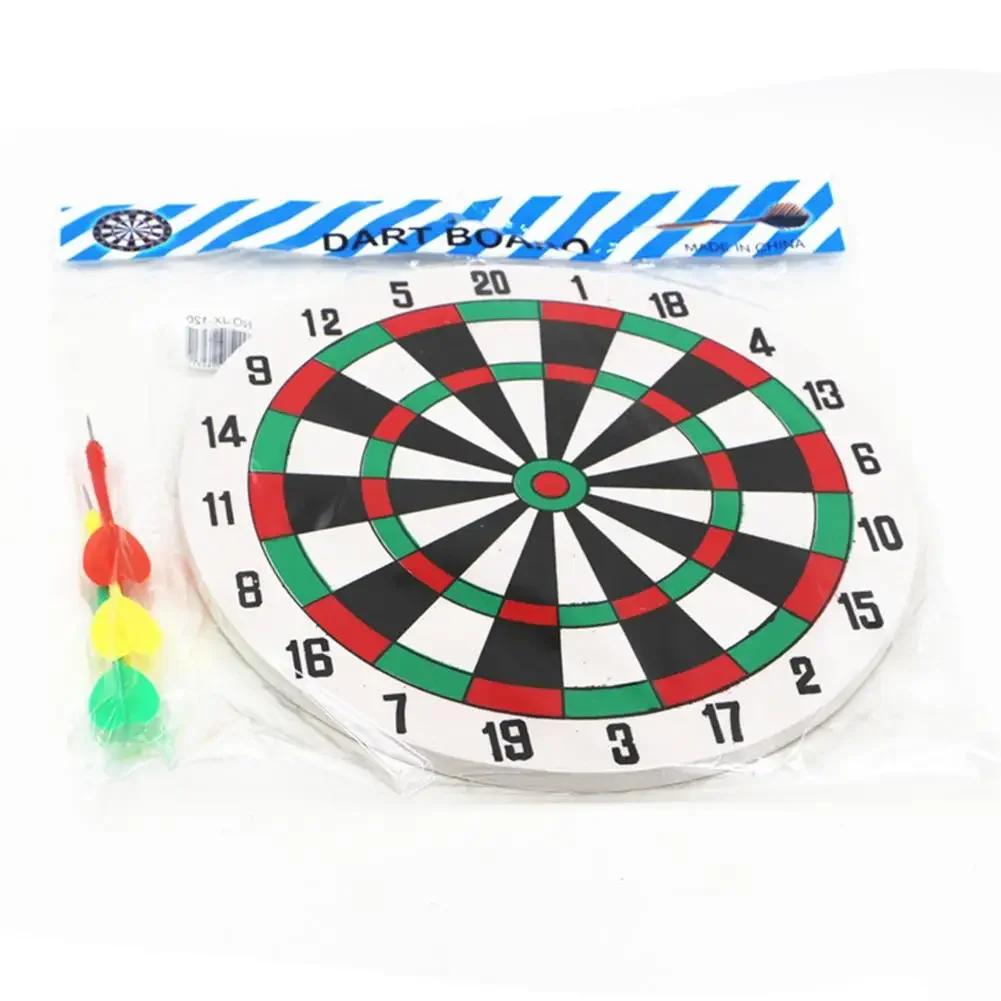 29.5CM Dart Board Game Set Household Wall Hanging Dual Sides Available Thickened Indoor Outdoor Throwing Game Steel Tipped Darts