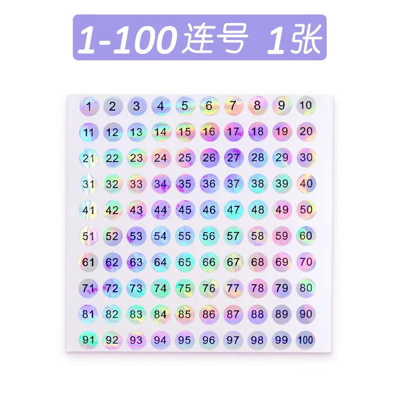 Laser Manicure Tools Diy Colorful Adhesive Nail Polish Stickers Easy Removal Number Labels For Organized Display