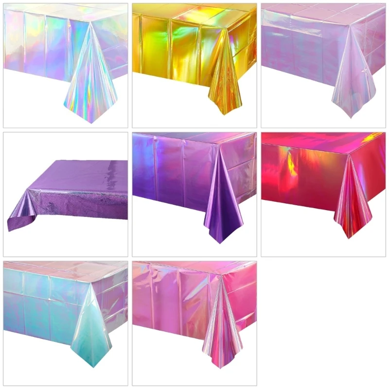 Spillproofs Shinys Lasers Theme Table Cover Disposable Easy Cleanup Party Supply