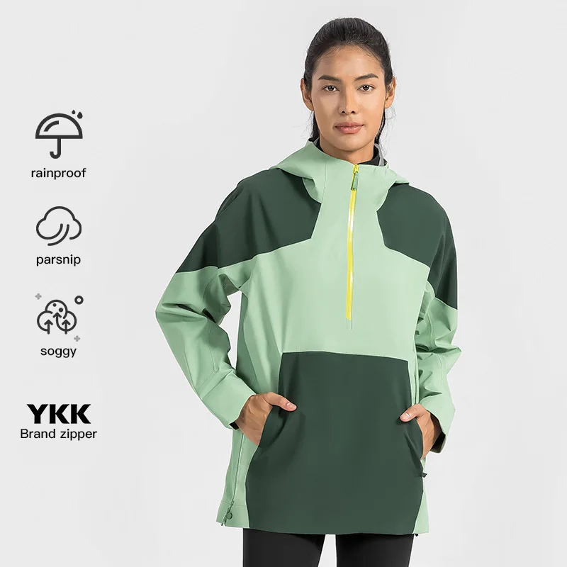 DAW056 Outdoor Wear-resistant Breathable Waterproof Mountaineering Clothing Hooded Hardshell Jacket