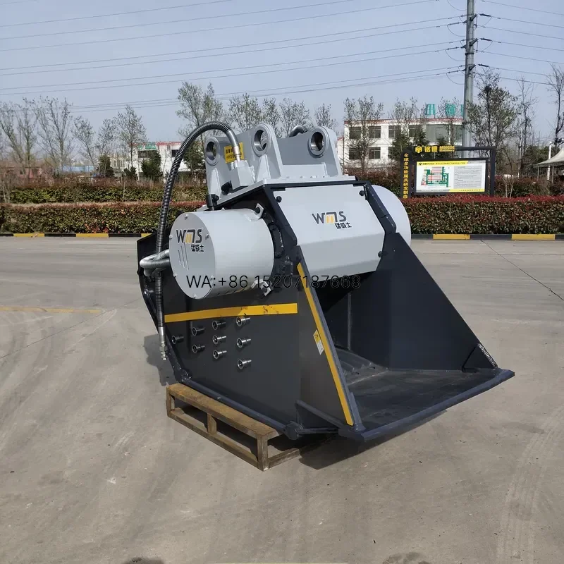 Wmwmnu for Excavator Mounted Jaw Coal Crushing Bucket 15t/h Construction Work Concrete Stone Recycling Application