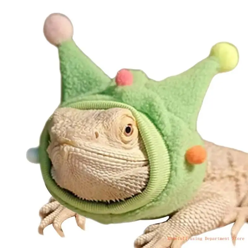

Reptiles Hat Fashionable Pompoms Adjustable Strap Bearded Dragon Photo Props