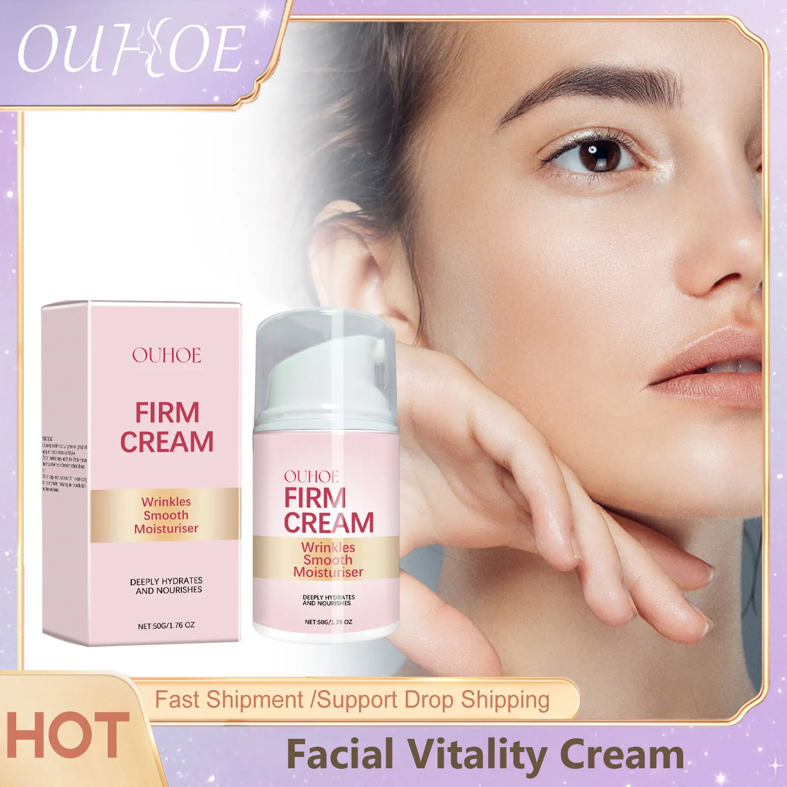 

Moisturizer Face Cream Firming Lifting Nourish Fade Fine Line Wri-kle Smooth Skin Vitality Repair Brighten Face Tightening Cream