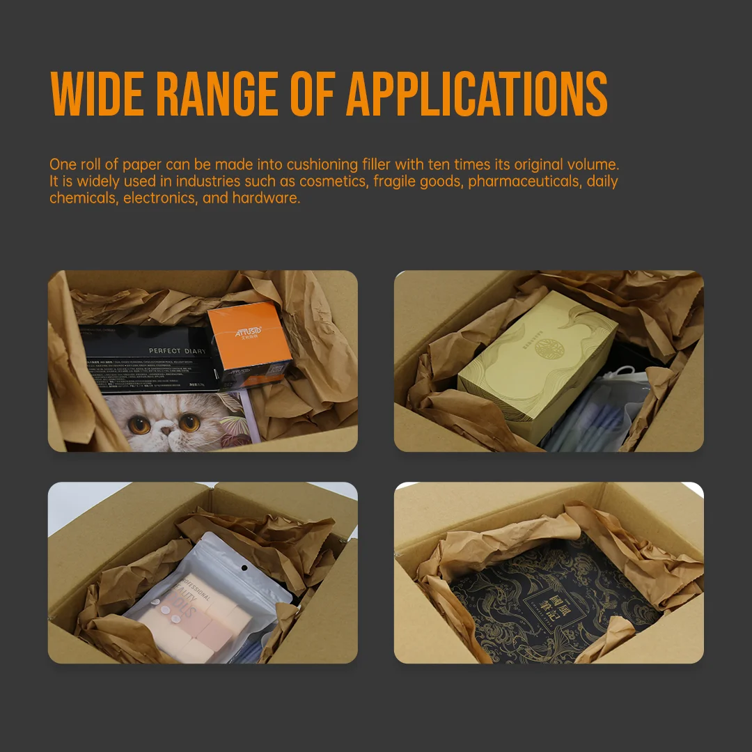 NP-P30 New Global Compostable Kraft Wrapping Void Fill Packaging Kraft Paper Cushion Machine