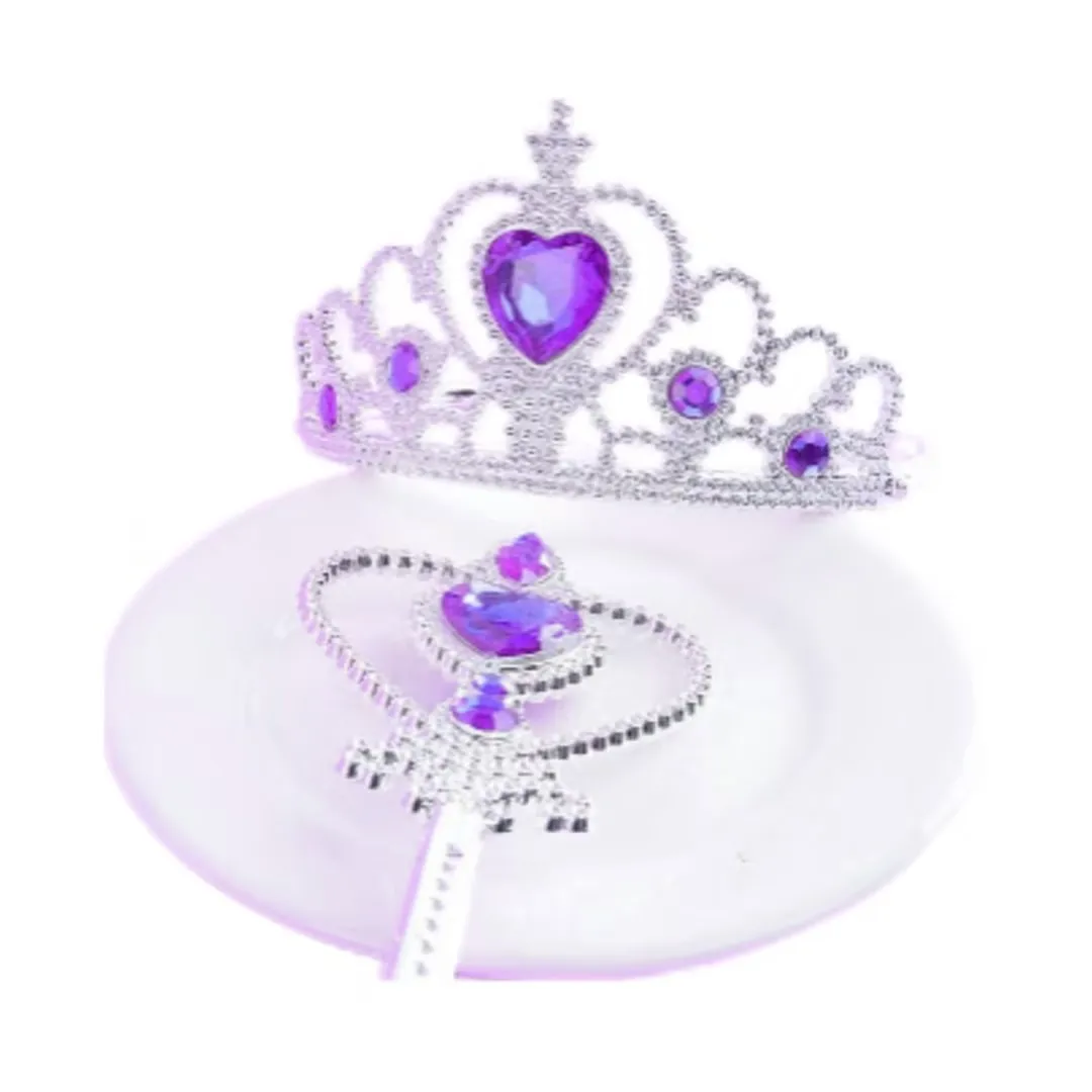 Set, Princess Accessories Set Tiara Crown And Magic Wand, Girls Party Cosplay Dress Costumes Accessories Kit