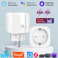 Tuya EU Smart Plug WIFI/Zigbee 3.0 Smart Socket Power Monitor Timing Voice Control Smart Home DIY Works Whit Alexa Google Home