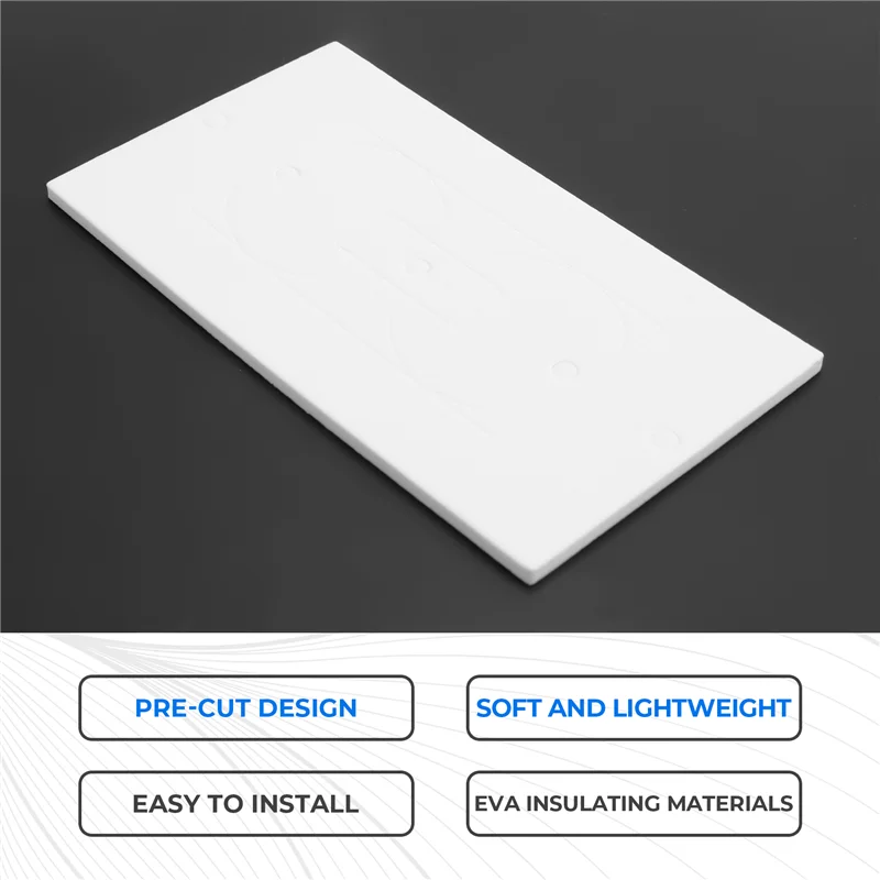 ABGR-Outlet Insulators Draft Sealers, 100Pcs Electrical Outlet Insulation Pads, EVA Foam Gasket For Wall, Switch Socket Cover Du