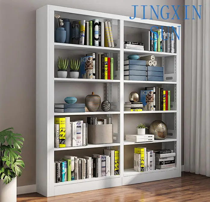 Modern Design Steel Double-Sided Bookshelf Chinese Style Library Furniture for School & Office Price Bookcase