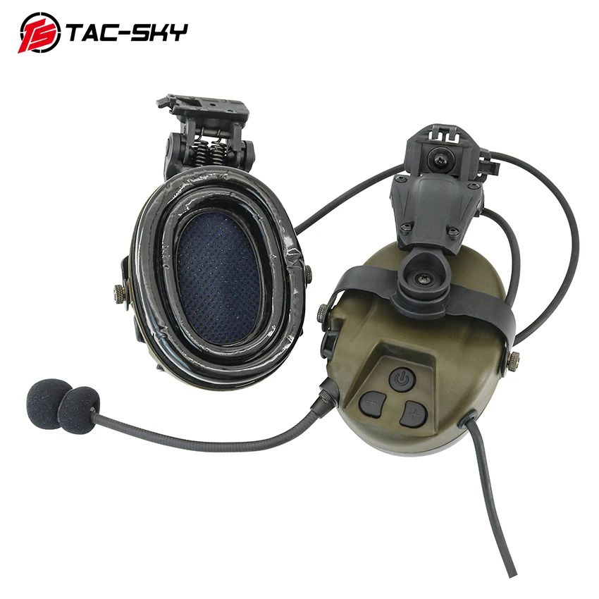 

TS TAC-SKY Tactical Headset Electronic Shooting Earmuffs Outdoor Hunting Helmet ARC Rail H303 Modular Headset