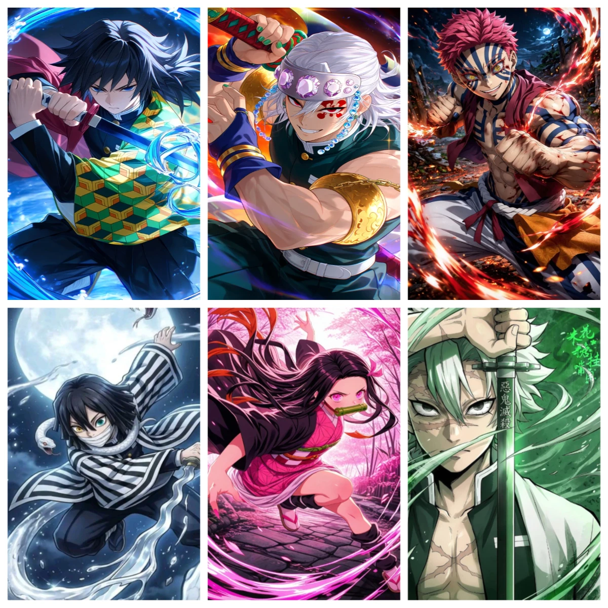 Anime Demon Slayer Characters Jigsaw Puzzles 500/1000/1200/2000PCS Wall Decor for Living Room Bedroom Home Decor Gift Unframed