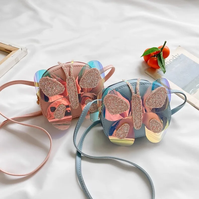 

Cute Baby Coin Purse Girls' Accessory Cute Laser Butterfly Bag Small Crossbody Single Shoulder Bag Creative Fashion Coin Purse