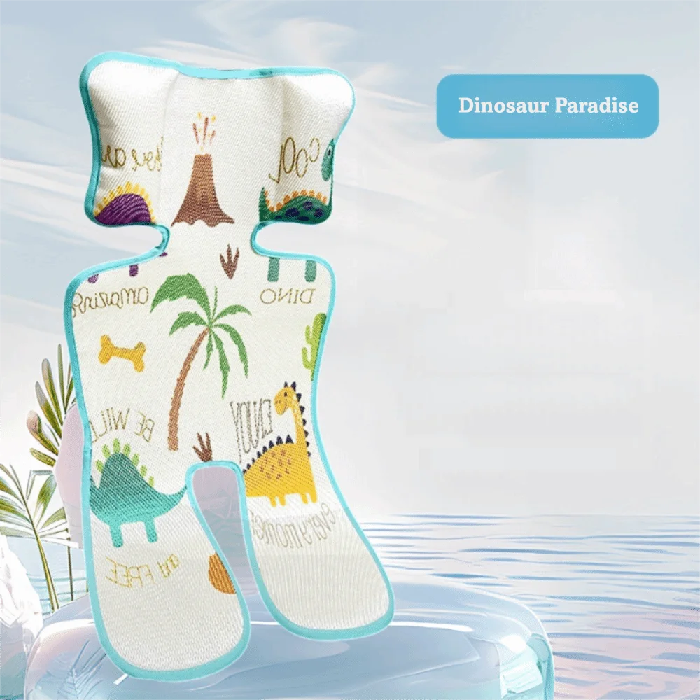 High Quality Soft Ice Silk Baby Stroller Seat Cushion Breathable Anti-Slip Stroller Cooler Mat Washable Pram Seat Mat Pushchair