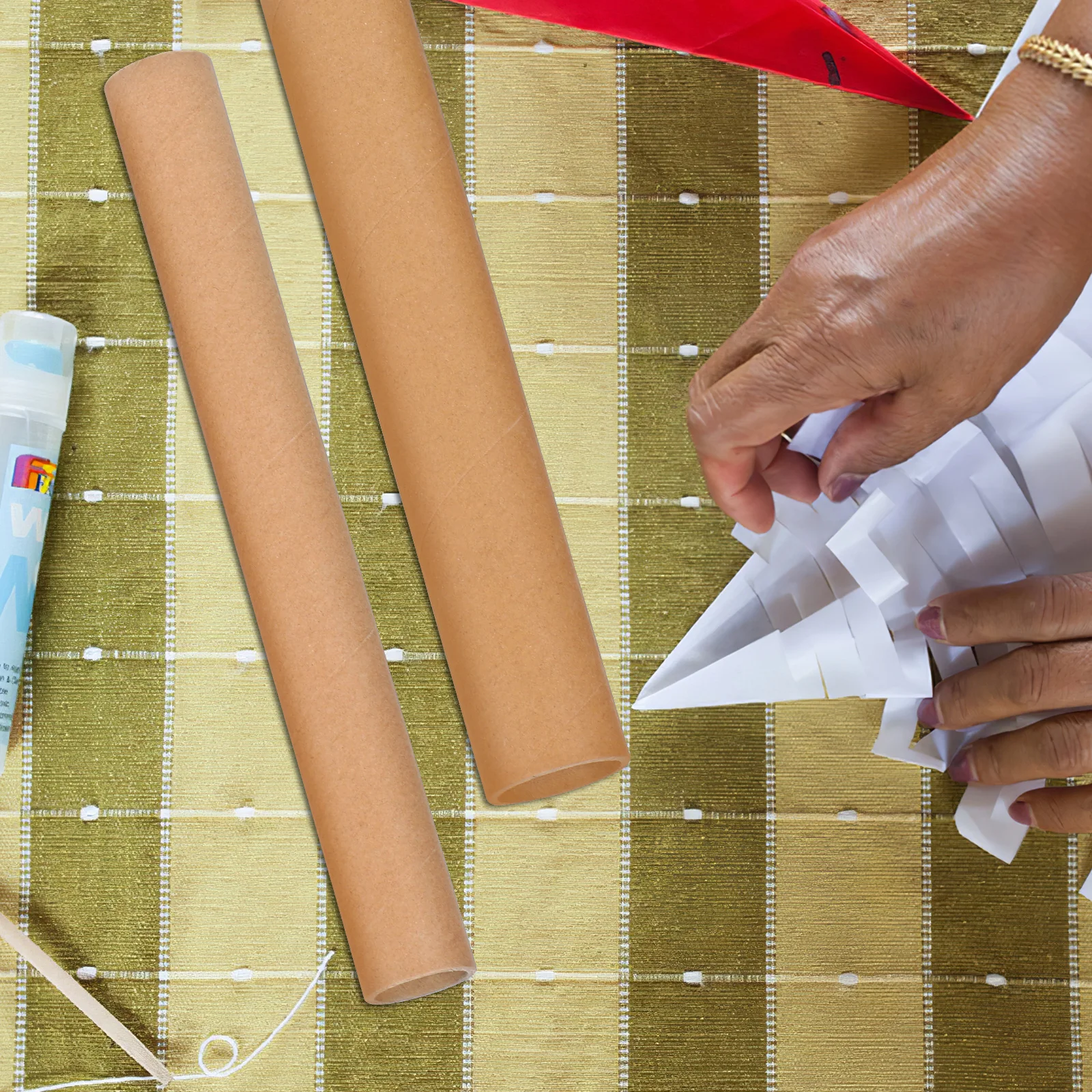 

20Pcs Round Kraft Paper Tubes for Crafts Storage Art Projects Documents Shipping Tubes Protection Poster Tube Map Shipping Tube