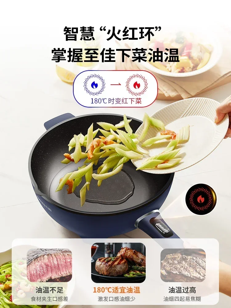 Olla para freír eléctrica multifuncional, olla caliente eléctrica integrada para cocinar al vapor y freír, nueva