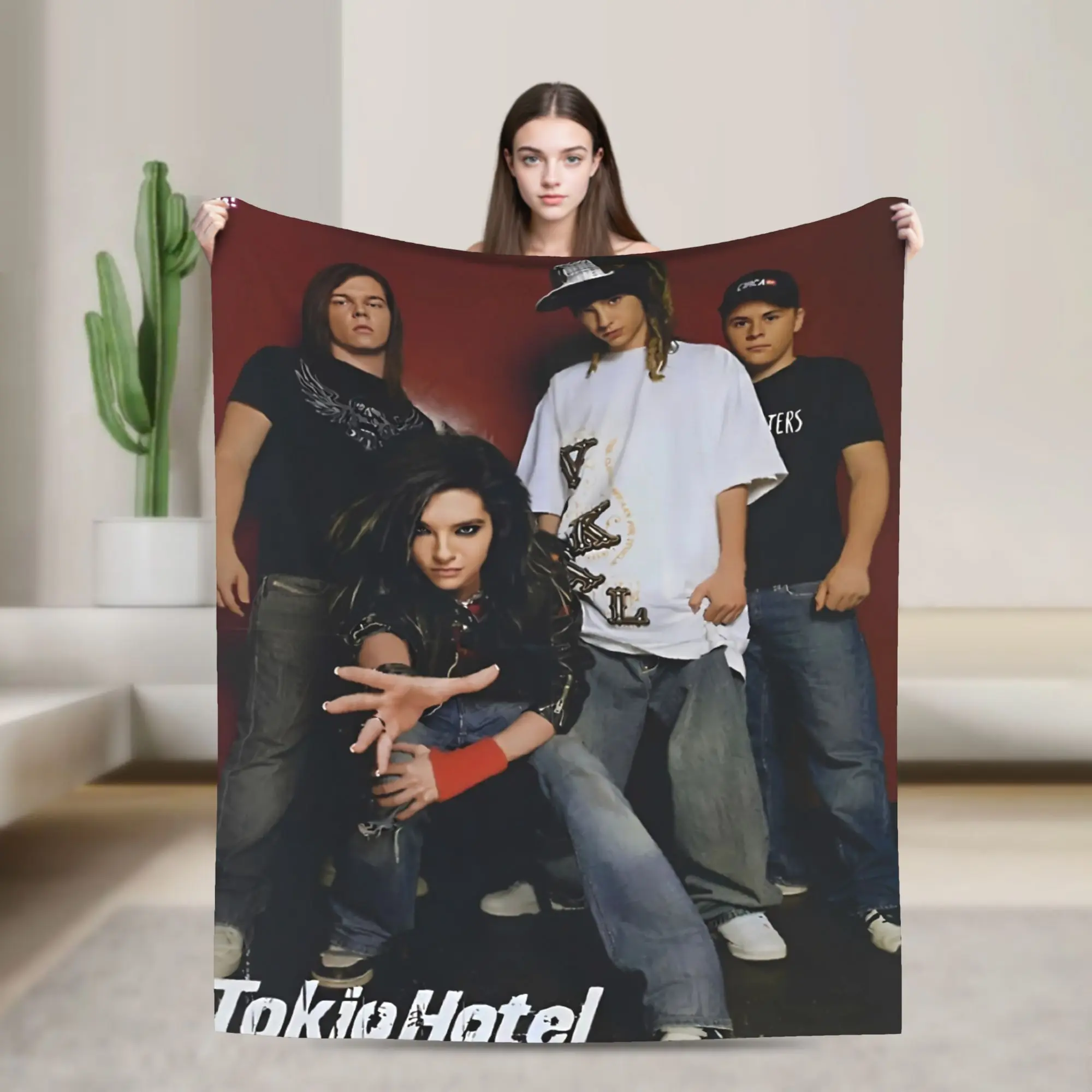 Tokio Hotel bill kaulitz Flannel Blankets Soft Throw Blanket for Couch Bed Decorative Street Trend Bedspread Sofa Bed Cover